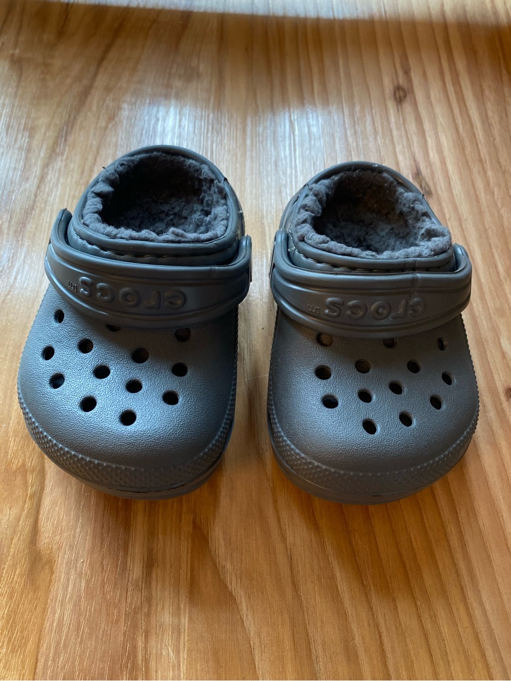 CROCS Toddler Classic Lined Clog in Gray